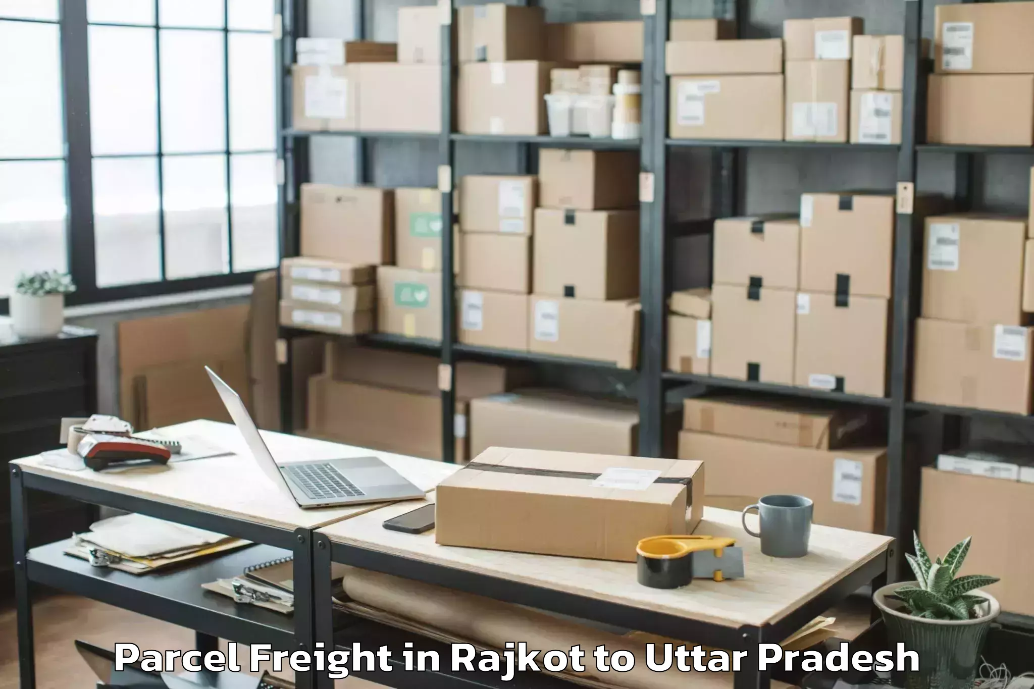 Get Rajkot to Anpara Parcel Freight